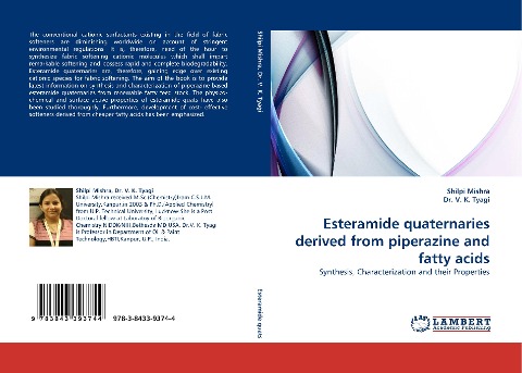 Esteramide quaternaries derived from piperazine and fatty acids: Synthesis, Characterization and their Properties