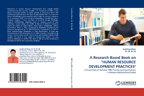 A  Research Based Book on HUMAN  RESOURCE  DEVELOPMENT  PRACTICES: A Case Study of Selected Milk Processing Organizations in  Western Maharashtra  [India]