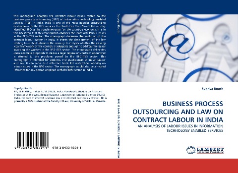 BUSINESS PROCESS OUTSOURCING AND LAW ON CONTRACT LABOUR IN INDIA: AN ANALYSIS OF LABOUR ISSUES IN INFORMATION TECHNOLOGY ENABLED SERVICES