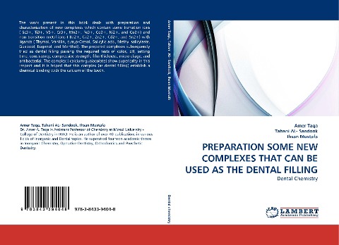 PREPARATION SOME NEW COMPLEXES THAT CAN BE USED AS THE DENTAL FILLING: Dental Chemistry