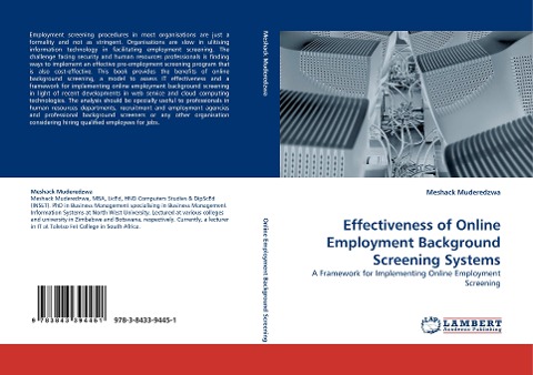 Effectiveness of Online Employment Background Screening Systems: A Framework for Implementing Online Employment Screening