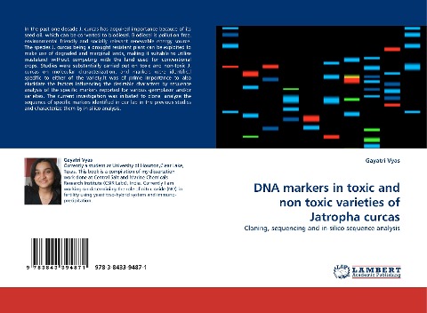 DNA markers in toxic and non toxic varieties of Jatropha curcas: Cloning, sequencing and in-silico sequence analysis
