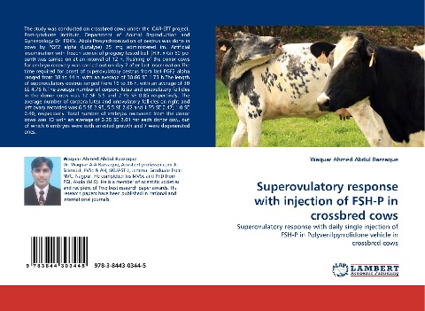 Superovulatory response with injection of FSH-P in crossbred cows: Superovulatory response with daily single injection of FSH-P in Polyvenilpyrrolidone vehicle in crossbred cows