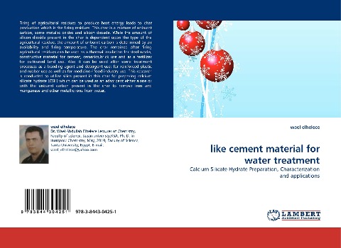 like cement material for water treatment: Calcium Silicate Hydrate Preparation, Characterization and applications