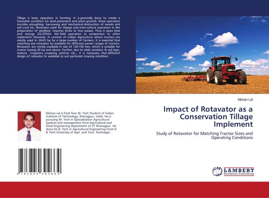 Impact of Rotavator as a Conservation Tillage Implement: Study of Rotavator for Matching Tractor Sizes and Operating Conditions