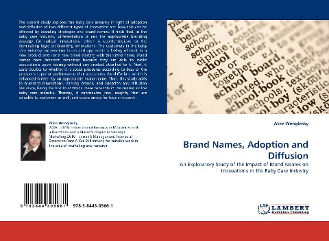 Brand Names, Adoption and Diffusion: An Exploratory Study of the Impact of Brand Names on Innovations in the Baby Care Industry
