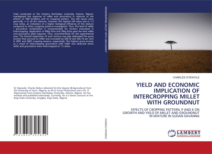 YIELD AND ECONOMIC IMPLICATION OF INTERCROPPING MILLET WITH GROUNDNUT: EFFECTS OF CROPPING PATTERN, P AND K ON GROWTH AND YIELD OF MILLET AND GROUNDNUT IN MIXTURE IN SUDAN SAVANNA