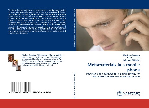Metamaterials in a mobile phone: Integration of metamaterials in a mobile phone for reduction of the peak SAR in the human head