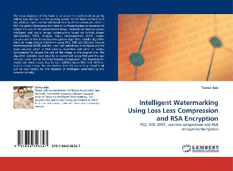 Intelligent Watermarking Using Loss Less Compression and RSA Encryption: PSO, SVD, DWT, Loss less compression and RSA encryption/decryption