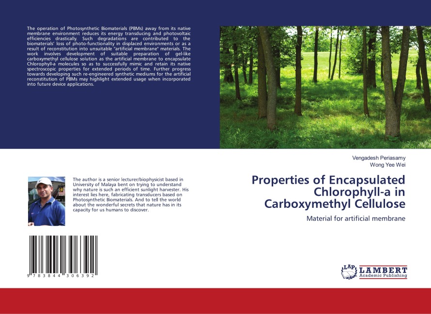 Properties of Encapsulated Chlorophyll-a in Carboxymethyl Cellulose: Material for artificial membrane