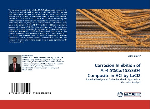 Corrosion Inhibition of Al-4.5%Cu/15ZrSiO4 Composite in HCl by LaCl2: Statistical Design and Arrhenius Kinetic Approach in Corrosion Analysis