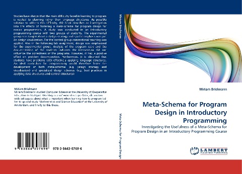 Meta-Schema for Program Design in Introductory Programming: Investigating the Usefulness of a Meta-Schema for Program Design in an Introductory Programming Course