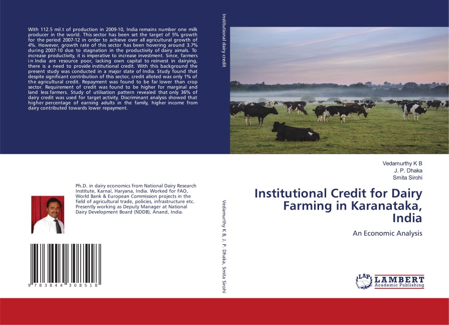 Institutional Credit for Dairy Farming in Karanataka, India: An Economic Analysis