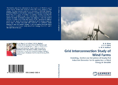 Grid Interconnection Study of Wind Farms: Modelling, Control and Simulation of Doubly Fed Induction Generator for its application in Wind Energy in Simulink