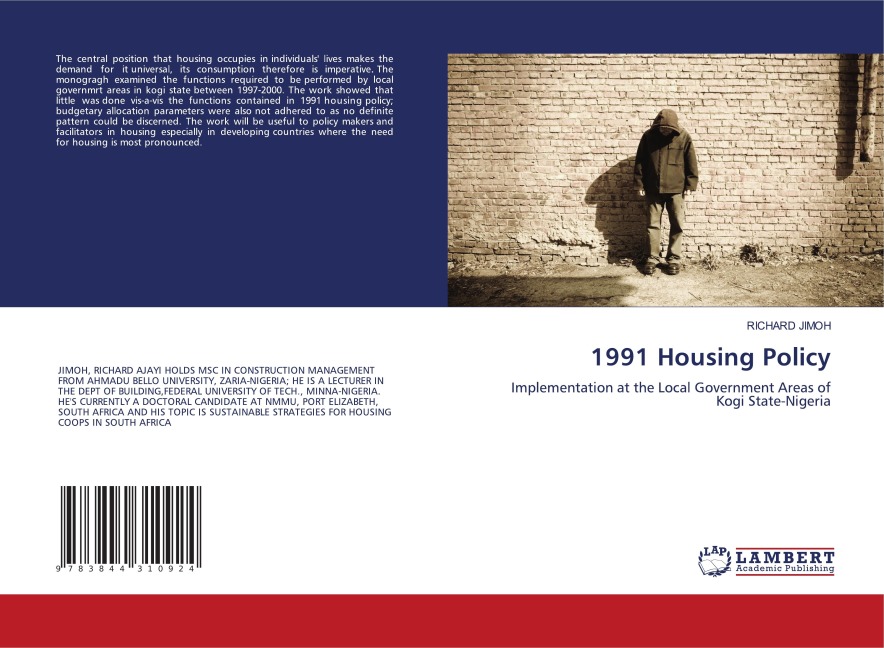 1991 Housing Policy: Implementation at the Local Government Areas of Kogi State-Nigeria