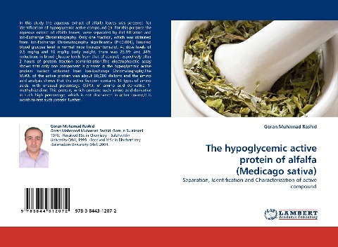 The hypoglycemic active protein of alfalfa (Medicago sativa): Separation, Identification and Characterization of active compound