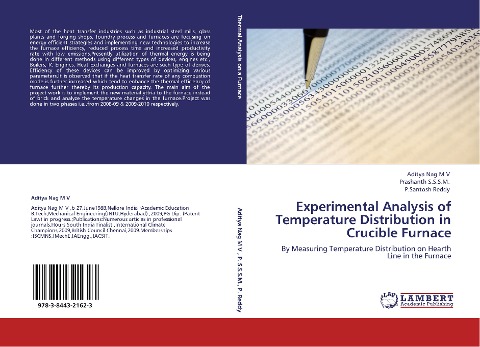 EXPERIMENTAL ANALYSIS OF TEMPERATURE DISTRIBUTION IN CRUCIBLE FURNACE: By Measuring Temperature Distribution on Hearth Line in the Furnace