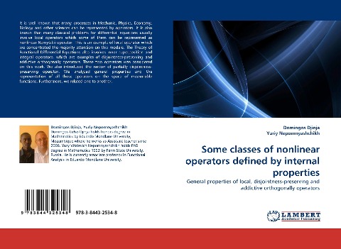 Some classes of nonlinear operators defined by internal properties: General properties of local, disjointness-preserving and addictive orthogonally operators