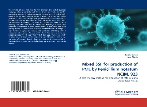 Mixed SSF for production of PME by Penicillium notatum NCIM. 923: A cost effective method for production of PME by using agricultural wastes