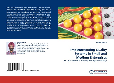 Implementating Quality Systems in Small and Medium Enterprises: The classic case of an economy with agrarian leanings
