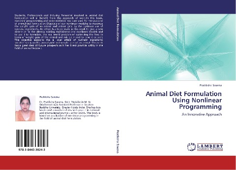 Animal Diet Formulation Using Nonlinear Programming: An Innovative Approach