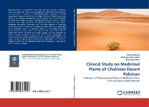 Clinical Study on Medicinal Plants of Cholistan Desert Pakistan: Evaluation of Therapeutical Effects of Medicinal Plants from Choliatan Desert Pakistan