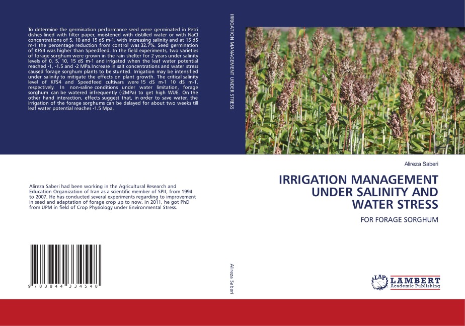IRRIGATION MANAGEMENT UNDER SALINITY AND WATER STRESS: FOR FORAGE SORGHUM