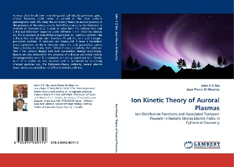 Ion Kinetic Theory of Auroral Plasmas: Ion Distribution Functions and Associated Transport Property in Radially Strong Electric Fields in Cylindrical Geometry