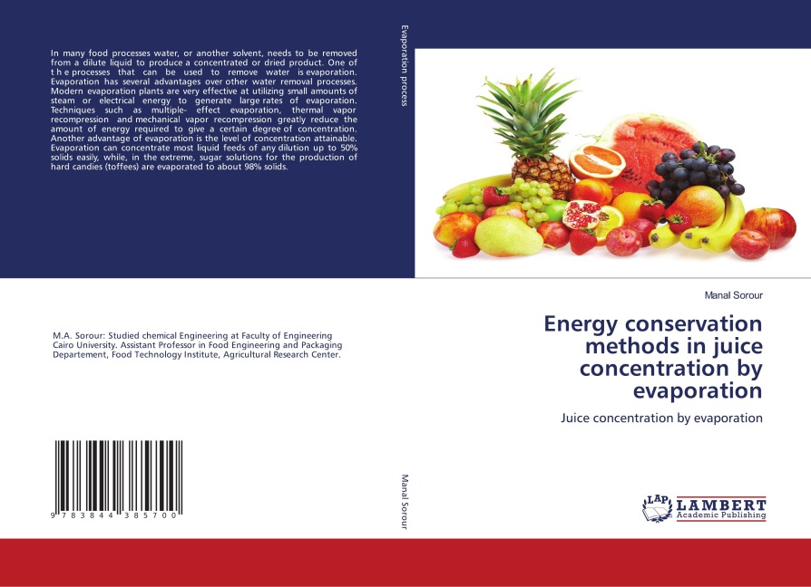 Energy conservation methods in juice concentration by evaporation: Juice concentration by evaporation
