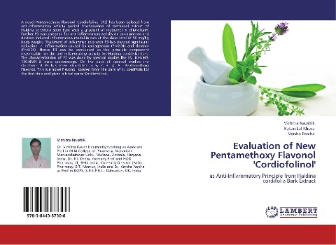 Evaluation of New Pentamethoxy Flavonol Cordiofolinol: as Anti-Inflammatory Principle from Haldina cordifolia Bark Extract