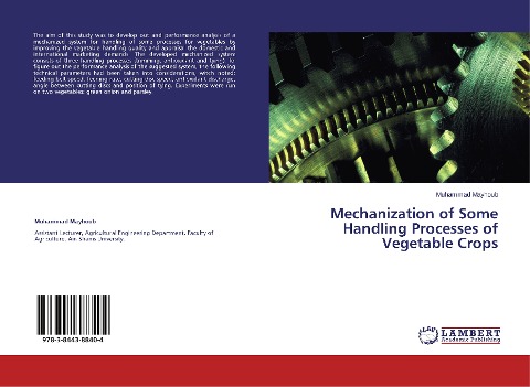 Mechanization of Some Handling Processes of Vegetable Crops
