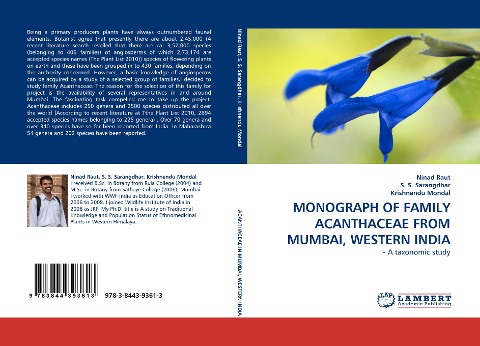 MONOGRAPH OF FAMILY ACANTHACEAE FROM MUMBAI, WESTERN INDIA: - A taxonomic study
