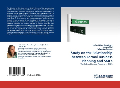 Study on the Relationship between Formal Business Planning and SMEs: The Roles of Formal Planning in SMEs