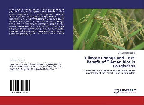 Climate Change and Cost-Benefit of T.Aman Rice in Bangladesh: Climate variability and its impact of salinity on the profitability of the coastal region in Bangladesh