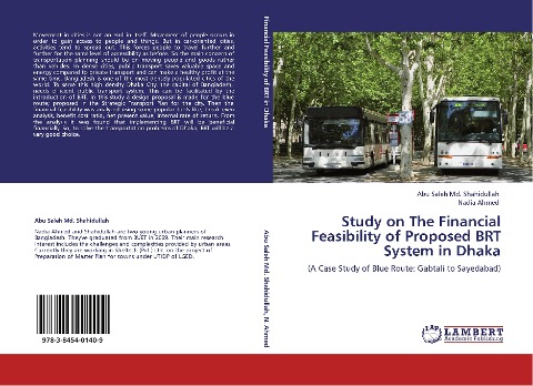 Study on The Financial Feasibility of Proposed BRT System in Dhaka: (A Case Study of Blue Route: Gabtali to Sayedabad)