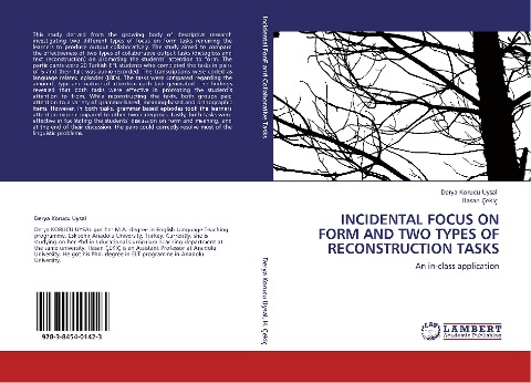 INCIDENTAL FOCUS ON FORM AND TWO TYPES OF RECONSTRUCTION TASKS: An in-class application