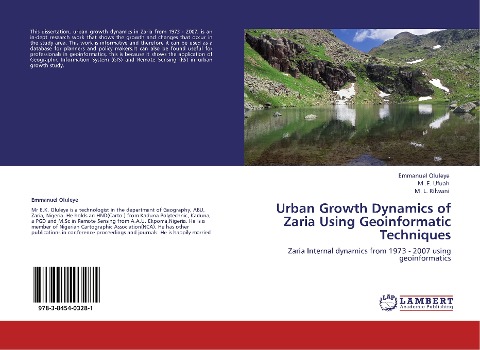 Urban Growth Dynamics of Zaria Using Geoinformatic Techniques: Zaria Internal dynamics from 1973 - 2007 using geoinformatics