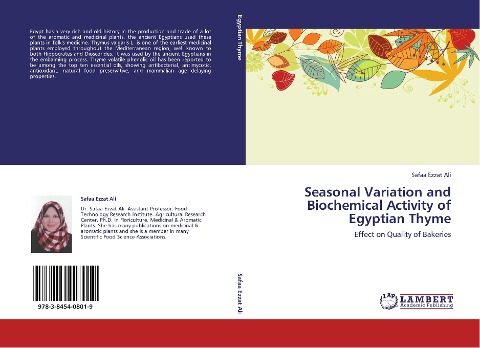 Seasonal Variation and Biochemical Activity of Egyptian Thyme: Effect on Quality of Bakeries