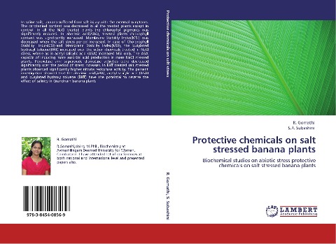 Protective chemicals on salt stressed banana plants: Biochemical studies on abiotic stress protective chemicals on salt stressed banana plants