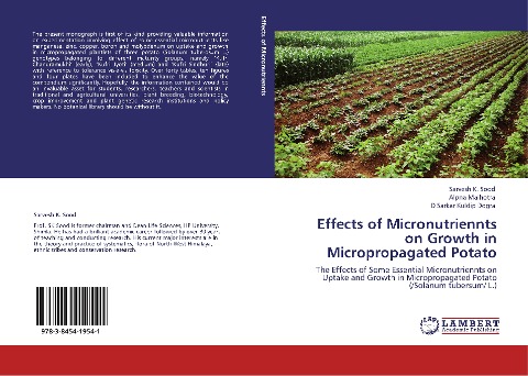 Effects of Micronutriennts on Growth in Micropropagated Potato: The Effects of Some Essential Micronutriennts on Uptake and Growth in Micropropagated Potato (/Solanum tubersum/ L.)