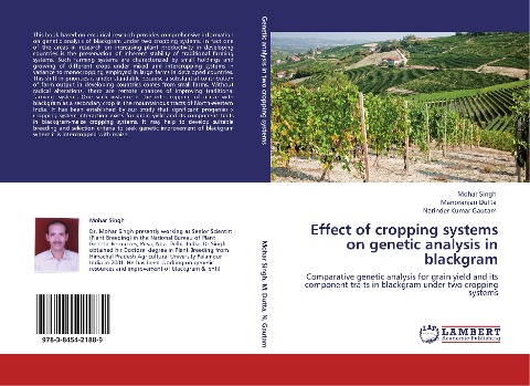 Effect of cropping systems on genetic analysis in blackgram: Comparative genetic analysis for grain yield and its component traits in blackgram under two cropping systems