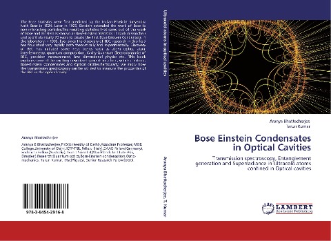 Bose Einstein Condensates in Optical Cavities: Transmission spectroscopy, Entanglement generation and Superradiance in Ultracold atoms confined in Optical cavities