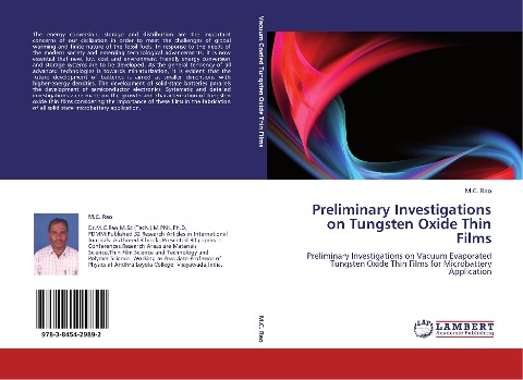 Preliminary Investigations on Tungsten Oxide Thin Films: Preliminary Investigations on Vacuum Evaporated Tungsten Oxide Thin Films for Microbattery Application