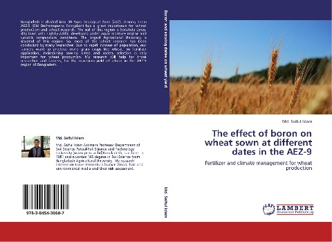 The effect of boron on wheat sown at different dates in the AEZ-9: Fertilizer and climate management for wheat production