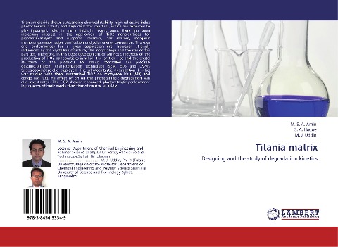 Titania matrix: Designing and the study of degradation kinetics