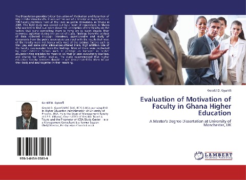 Evaluation of Motivation of Faculty in Ghana Higher Education: A Masters Degree Dissertation at University of Manchester, UK