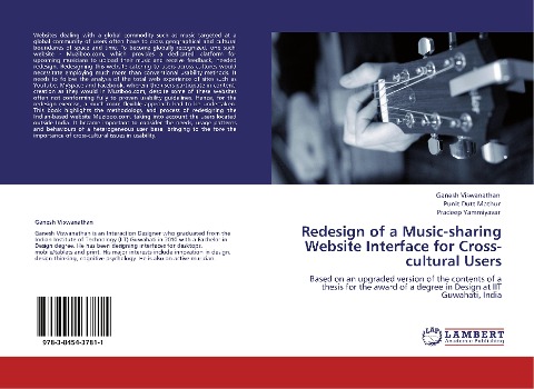 Redesign of a Music-sharing Website Interface for Cross-cultural Users: Based on an upgraded version of the contents of a thesis for the award of a degree in Design at IIT Guwahati, India