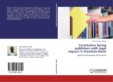 Constraints facing publishers with legal deposit in KwaZulu-Natal: Legal Deposit storages and practices