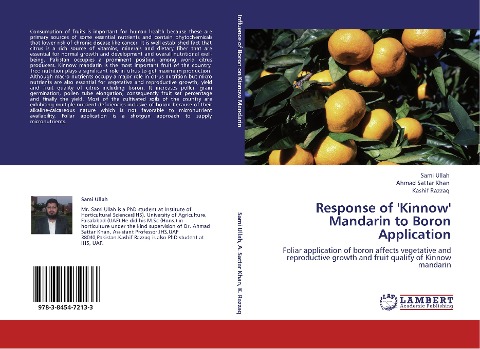 Response of Kinnow Mandarin to Boron Application: Foliar application of boron affects vegetative and reproductive growth and fruit quality of Kinnow mandarin