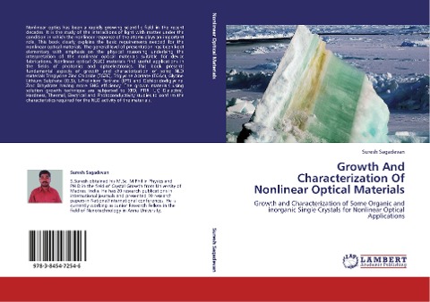 Growth  And  Characterization Of Nonlinear  Optical Materials: Growth and Characterization of Some Organic and inorganic Single Crystals for Nonlinear Optical Applications